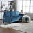 Sectional Sofas, 3-Seat Living Room Couch with Storage Ottoman, Chenille, Cup Holders | Teal | Chenille