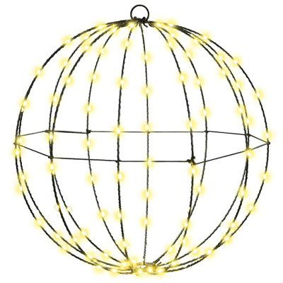 Vidaxl Ball With 120 Leds Warm White 40 Cm Metal