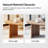 Jesusa Modern 47"W Oval Coffee Table with Solid Wood Adjustable Legs