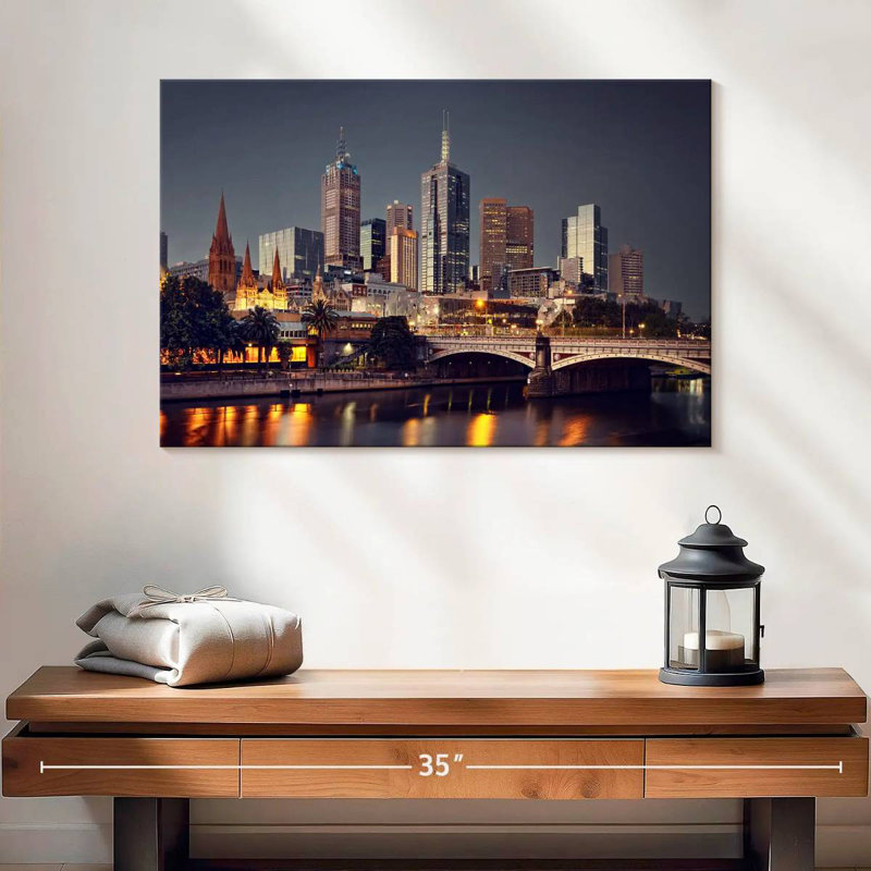 Rorry Melbourne Night Skyline, 16" H x 24" W