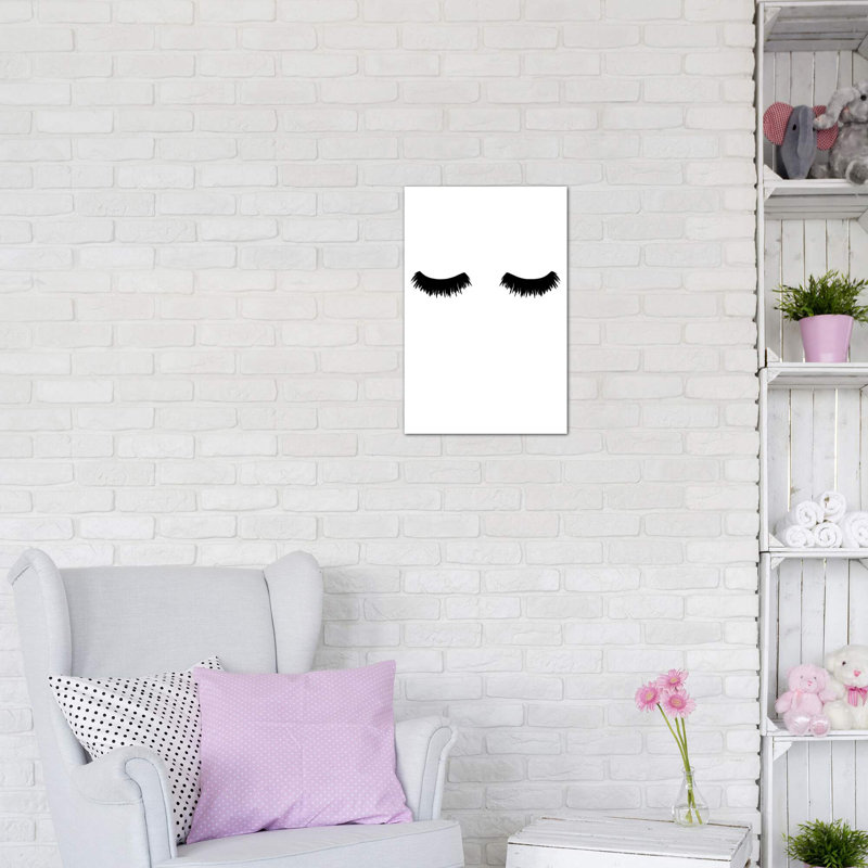 Lash Bold - impression d'art graphique, Toile tendue, Pas de tapis, H 12 po x l 8 po x P 0,75 po
