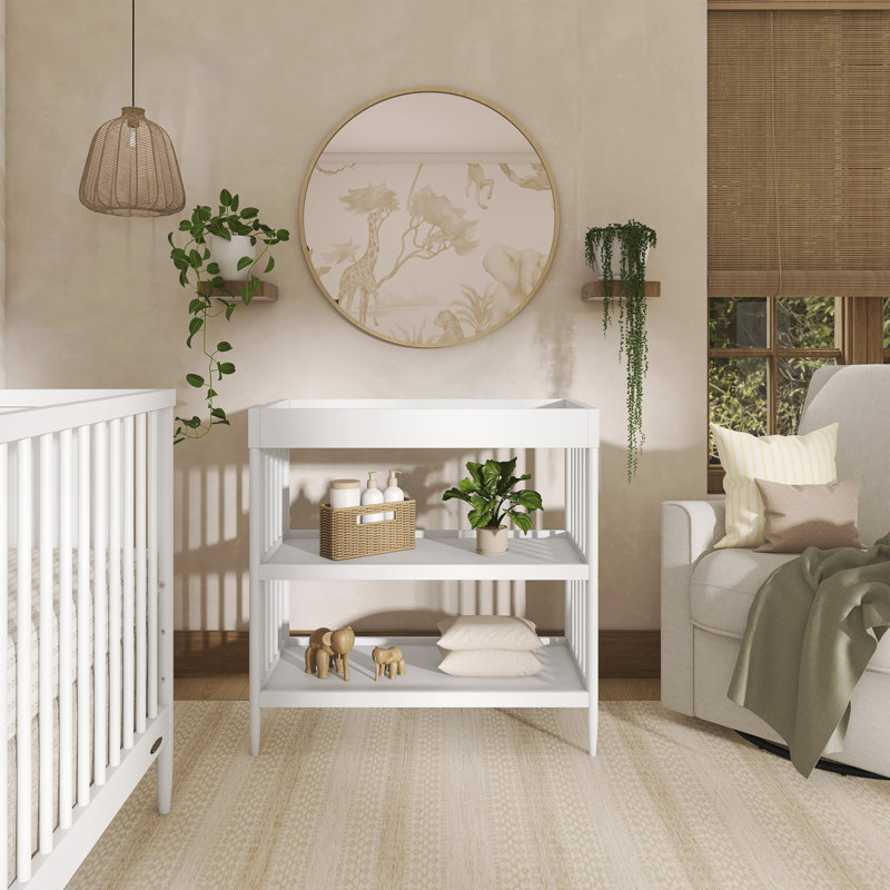 Changing Table with Pad, White/White