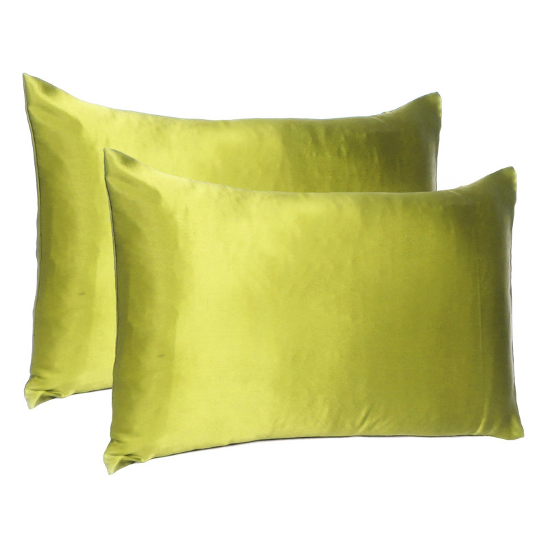 Silk Satin - Set of 2, Standard, Lemongrass