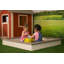 Sunny 127cm x 17cm Solid Wood Square Sandbox with Cover