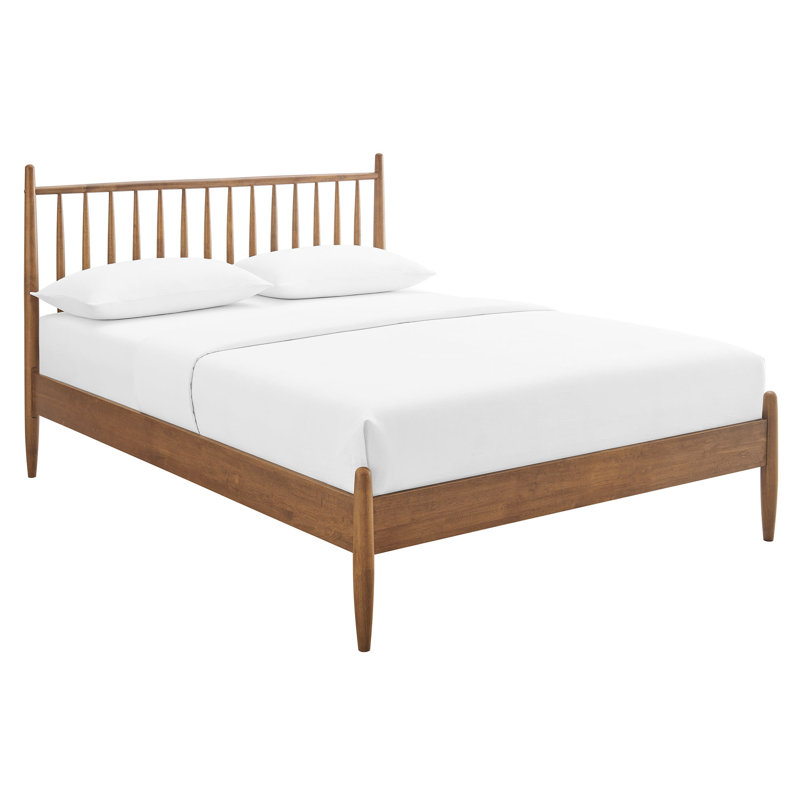 Zane King Size Spindle Bed In Walnut, Walnut, King