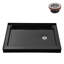 Base de douche 48 po x 36 po Alcove en acrylique noir brillant avec bonde droite, bonde incluse-115183876
