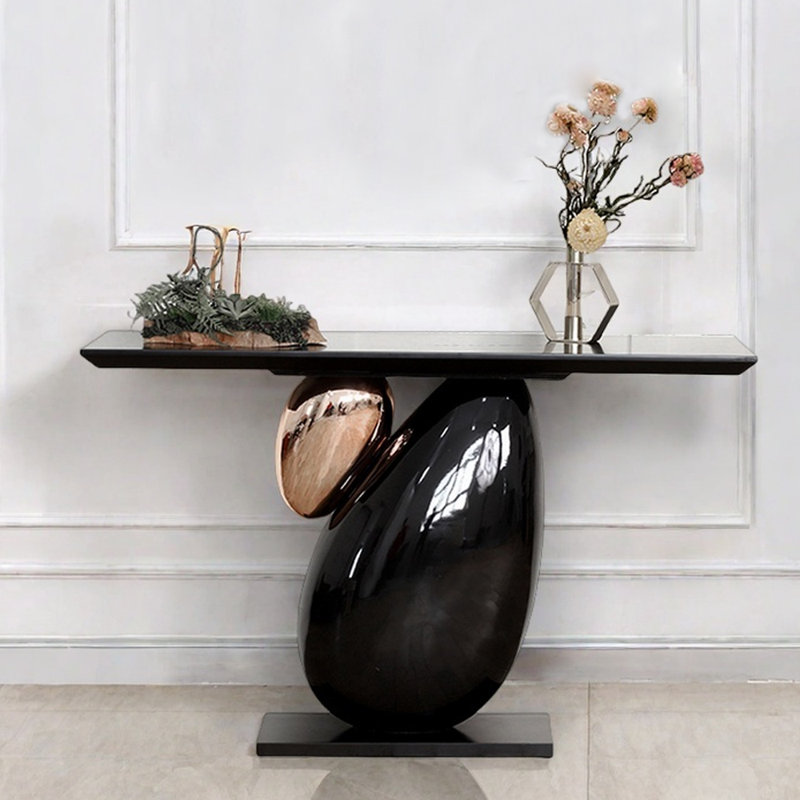 Modern Minimalist Console Table, 34.6" H x 63" W x 15.7" D