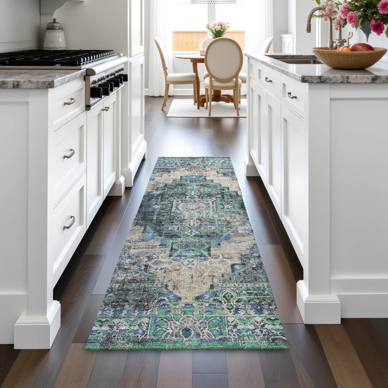 Machine Washable Indoor/Outdoor Orlando ACN2139 Global Rug, Runner 2'3" x 7'6"