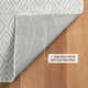 Diamond Platinum/White Machine Washable Rug