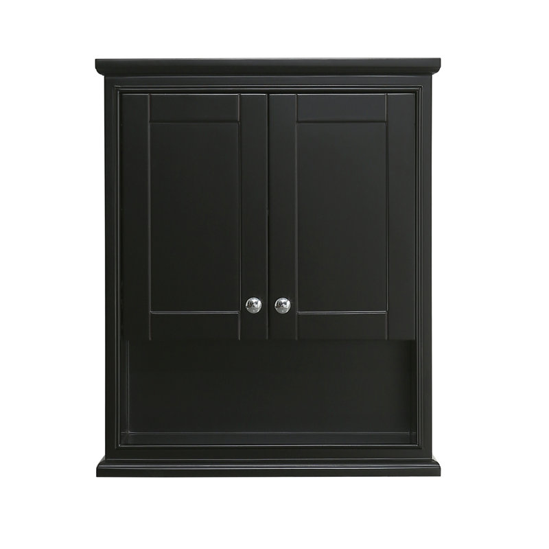 Deborah Bathroom Storage, Dark Espresso/Chrome