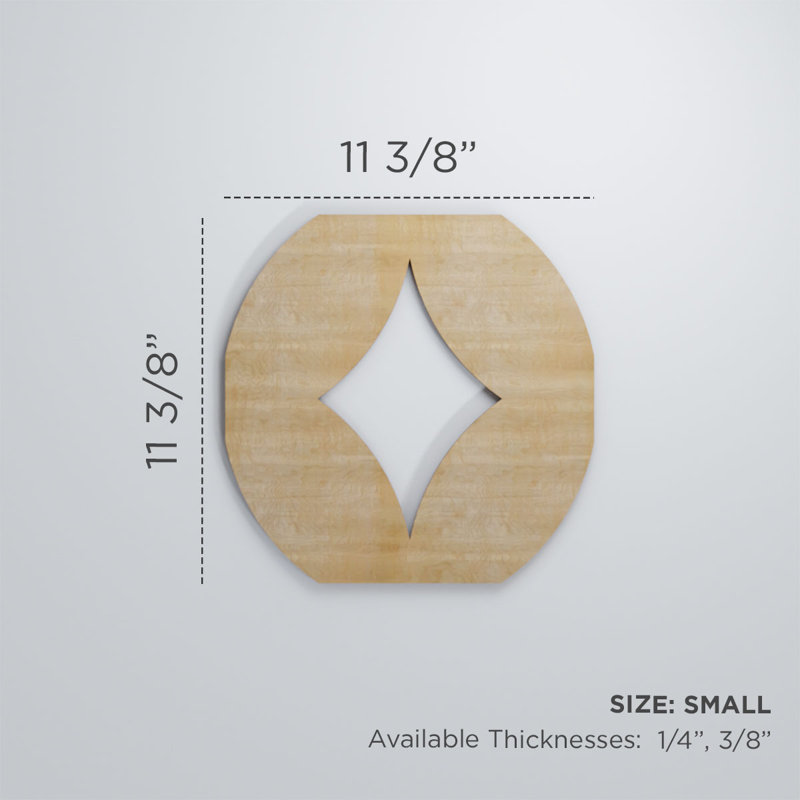 Panneaux muraux décoratifs en bois Gresham, Aulne, H 15 3/8 po x l 15 3/8 po x P 3/8 po