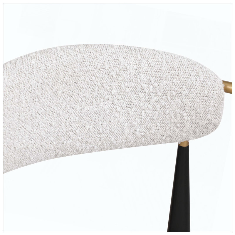 Ensemble de tabourets de bar rembourrés avec dossier et pieds, idéal pour les îlots de cuisine, Blanc, Espresso