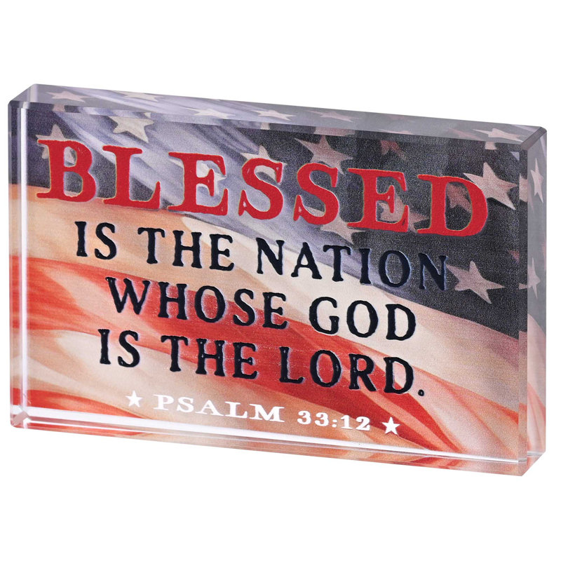Tabletop Glass Blessed Is The Nation