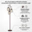 Lampe sur pied industrielle avec cage en forme de larme et 3 ampoules DEL incluses-1416114647