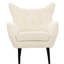 Fauteuil en velours distinctif avec motif évasé et capitonnage moderne