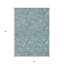 Tapis extérieur lavable floral bleu sarcelle et ivoire 5 pi x 8 pi