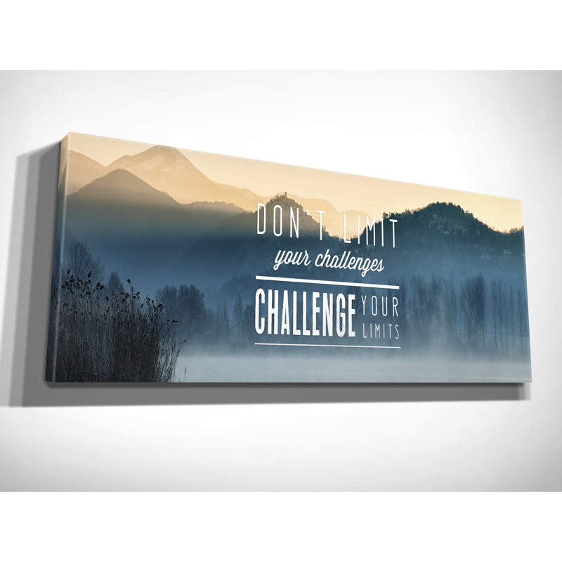 Défiez vos limites - reproduction sur toile, H 20 po x l 60 po x P 1,5 po