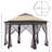 Pop Up Gazebo, Hexagonal Canopy Shelter With 6 Zippered Mesh Netting, Event Tent With Strong Steel Frame For Patio, Backyard, Garden, Wedding, Party-111463376