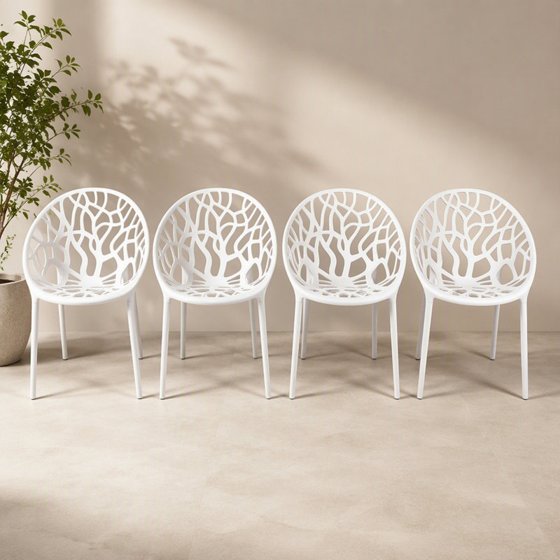 Chaises de salle à manger en plastique avec pattes en métal, design moderne et transparent
