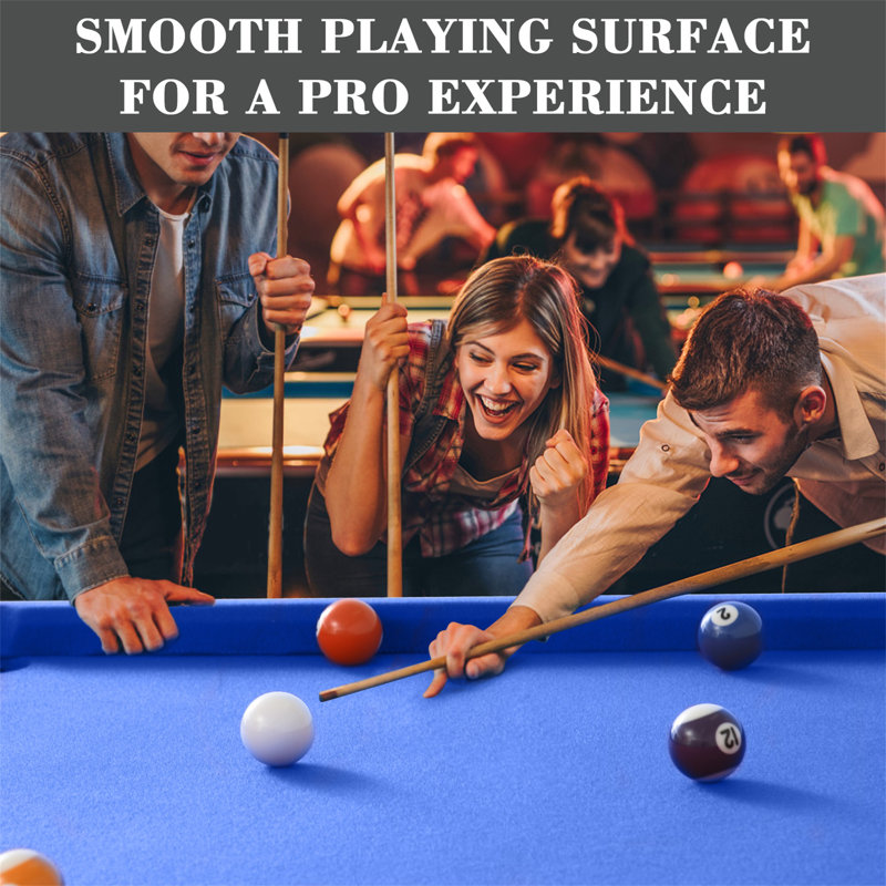 Portable Pool Table RayChee 54' Bumper Pool Table with Leg Levelers, Blue