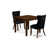 Antique Walnut Table with Black Chairs