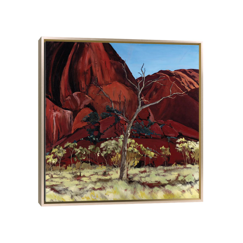 Uluri II - reproduction d'art murale encadrée, H 37 po x l 37 po, Reproduction encadrée sans passe-partout, Champagne