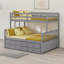 Bunk Bed With Trundle, Separable Bunk Bed With Drawers-1309977719