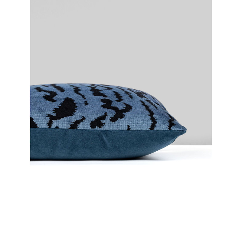 Wild Glamour Silk Lumbar Pillow Cover & Insert, 14" H x 22" W x 6" D, Green/Black/Chartreuse Animal Print