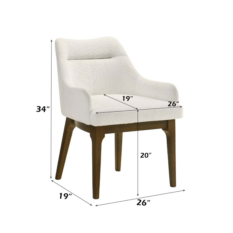 Chaise de salle à manger Kasha Chenille & Vintage (ensemble de 2)