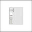 Medicine Cabinet, 1 Door, 7 Shelves, White