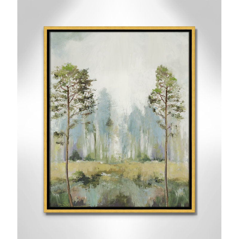 Tall Green Trees II by Allison Pearce, 21.5" H x 17.5" W, Gold