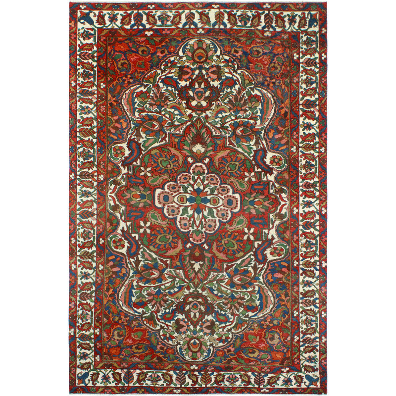 Khrystopher Bakhtiari Karzai Red Rug