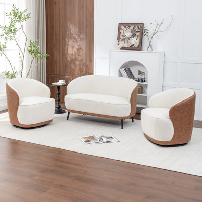 Stith-3 - Piece Velvet Living Room Set