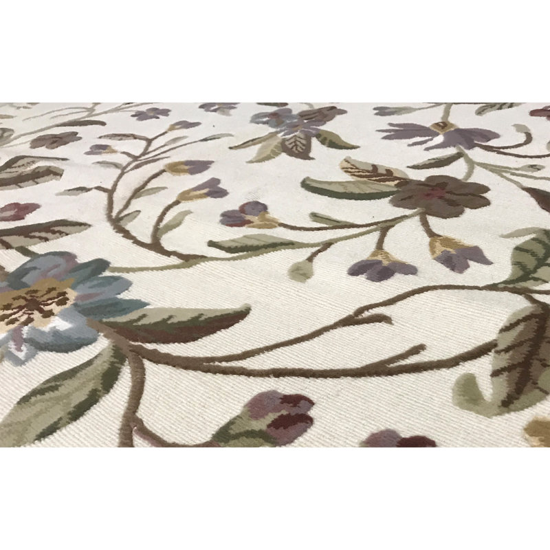 Wool Floral Area Rug