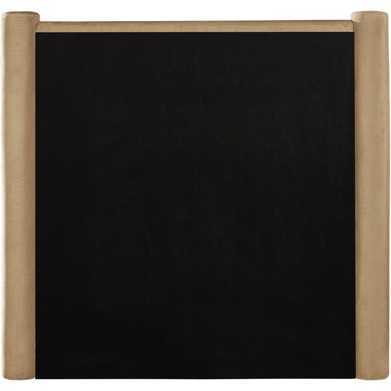 Elias Upholstered Platform Bed, Camel Velvet, Twin