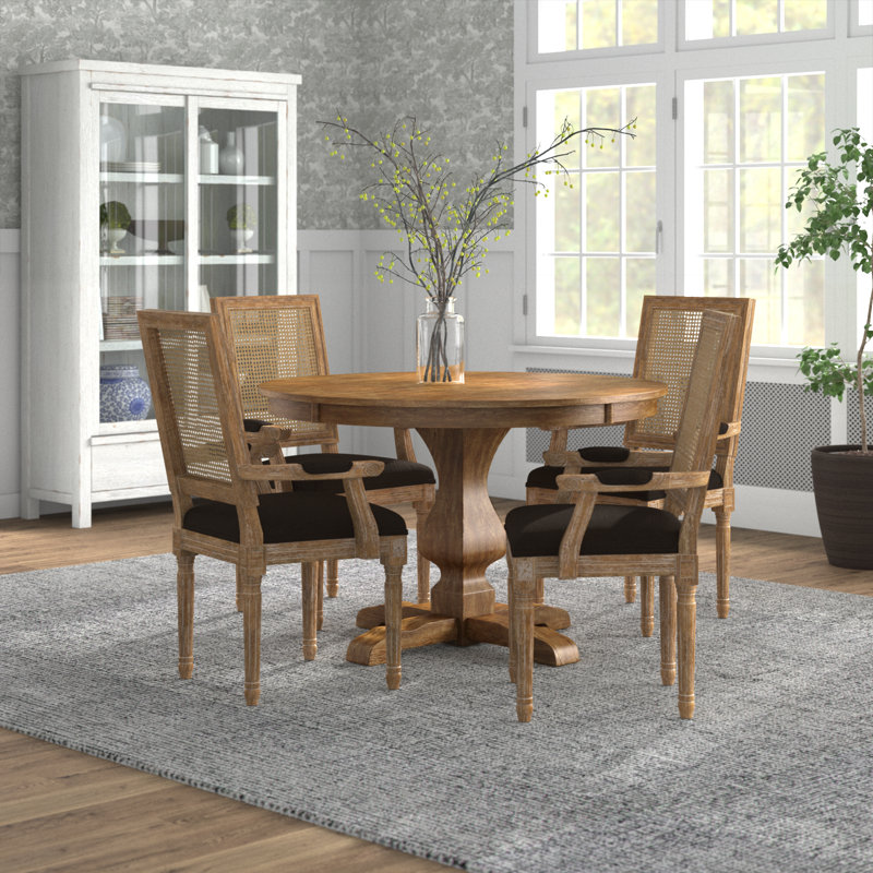 Ensemble repas pour 4 personnes Bushey, Naturel, Naturel, Naturel / brun