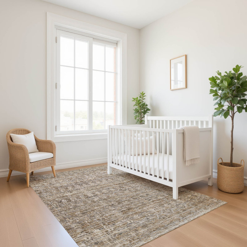 Premium Machine Washable Lubbers AMF1746 Stripe Rug, Rectangle 3' x 5'