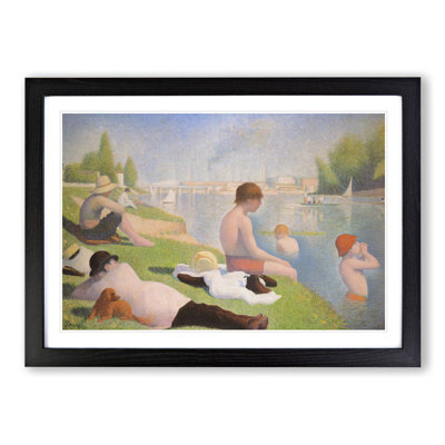 Bathers by Georges Seurat - Framed Print