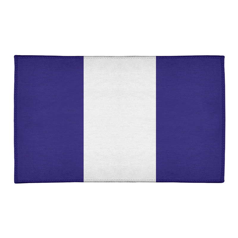 Tapis à rayures de football de couleur mauve baltimore, Rectangle 2 pi x 3 pi