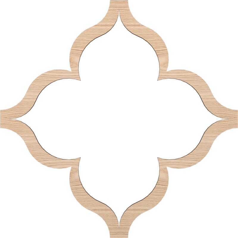 Charpente de plafond décorative May, Chêne rouge, H 33 po x l 33 po x P 0,375 po