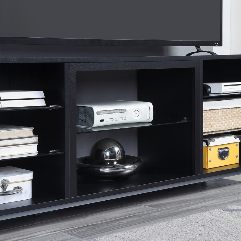 Brighton 60" TV Stand In Onyx, White/Black