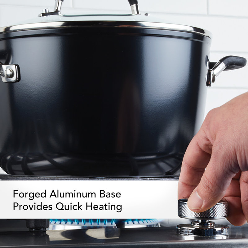 KitchenAid Hard Anodized Nonstick Stockpot with Lid, 8 Quart