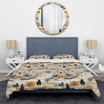 Ensemble de housse de couette Winter Scandinavian Landscape II