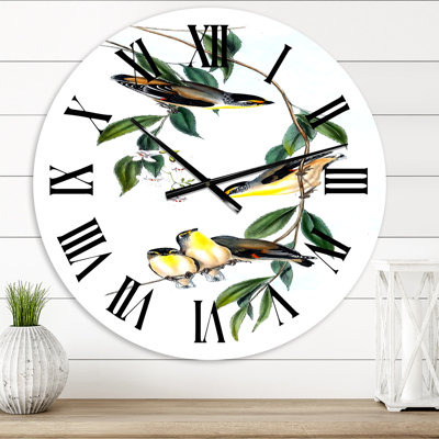 Vintage Bird III - Horloge murale traditionnelle
