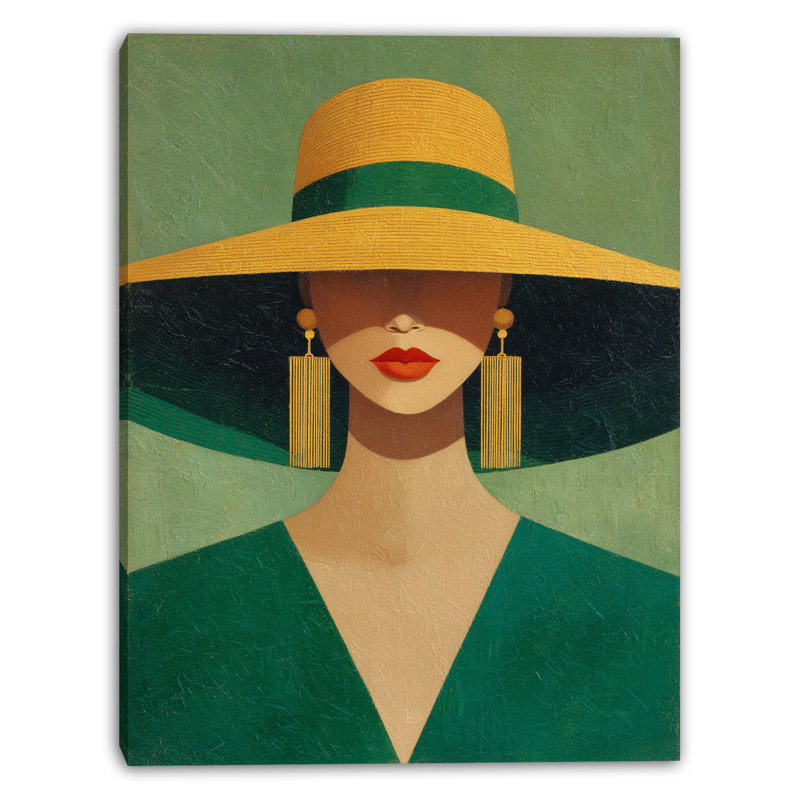 «Golden Hat», art mural sur toile tendue