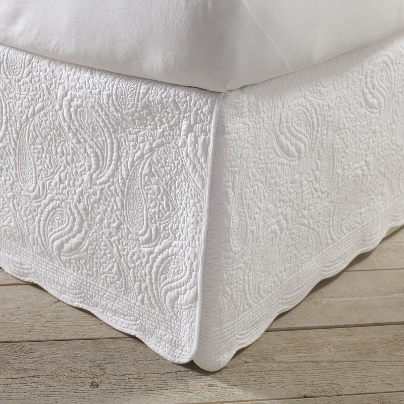 Tailored Bed Skirt, White, Queen