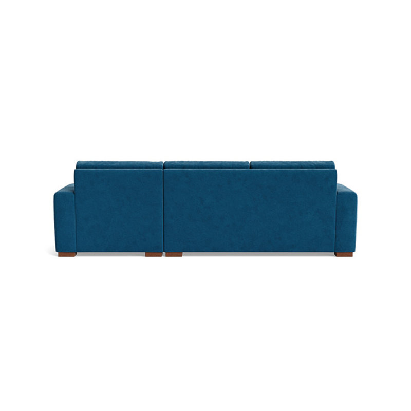Couch Potato Sectional, Right Hand Facing, Performance Velvet - Denim