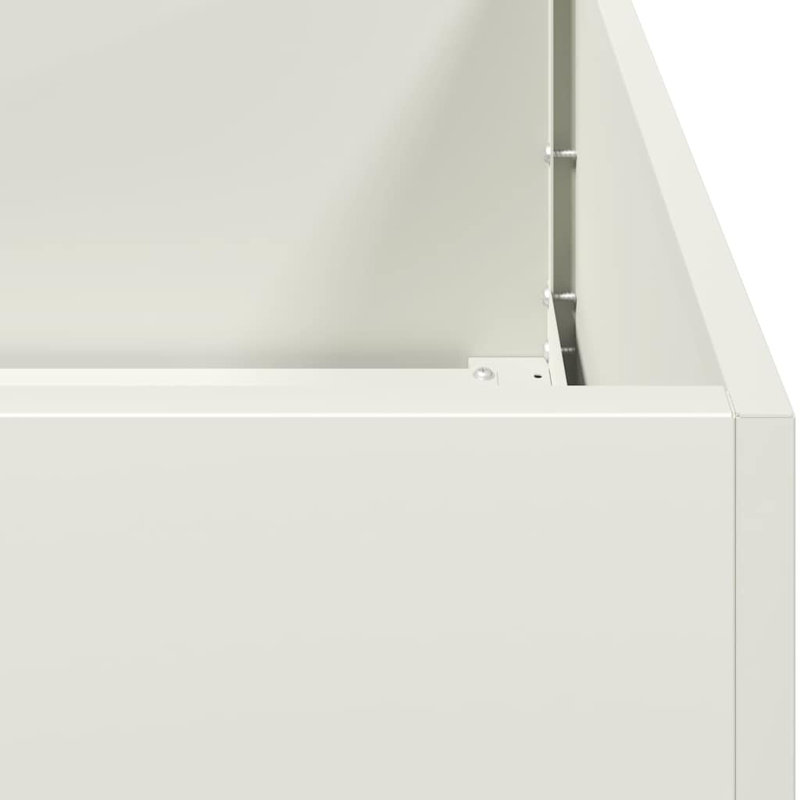 Metal Planter Box, 15.75" H x 15.75" W x 31.50" D, White