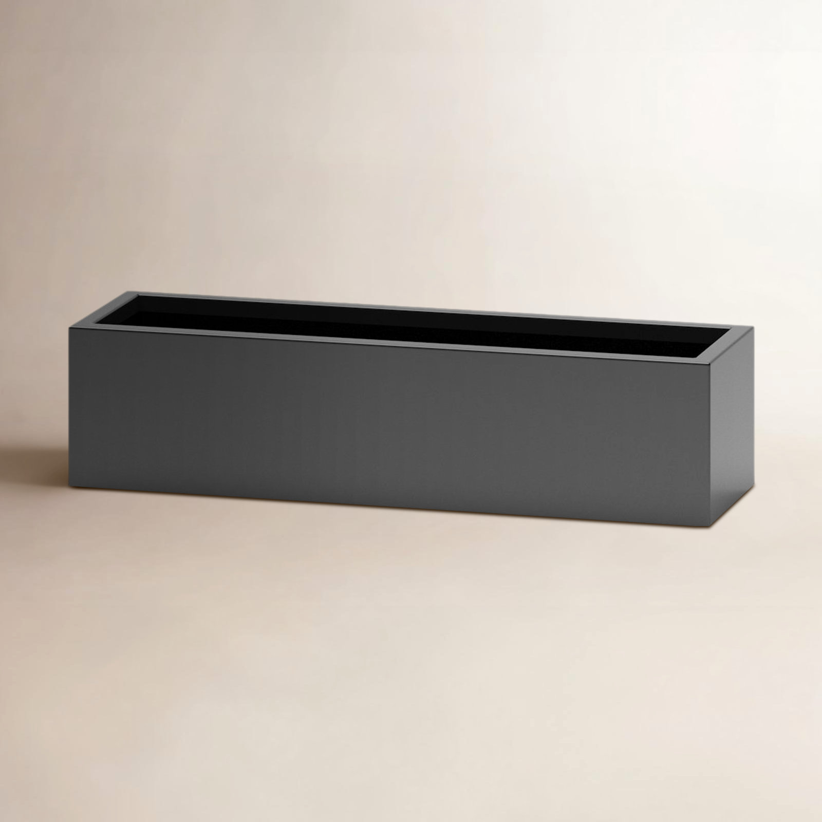 Rosann Handmade Planter Box, 12" H x 48" W x 14" D, Black