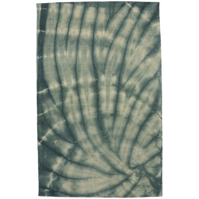 Tapis moderne touffeté à la main sarcelle 5X8